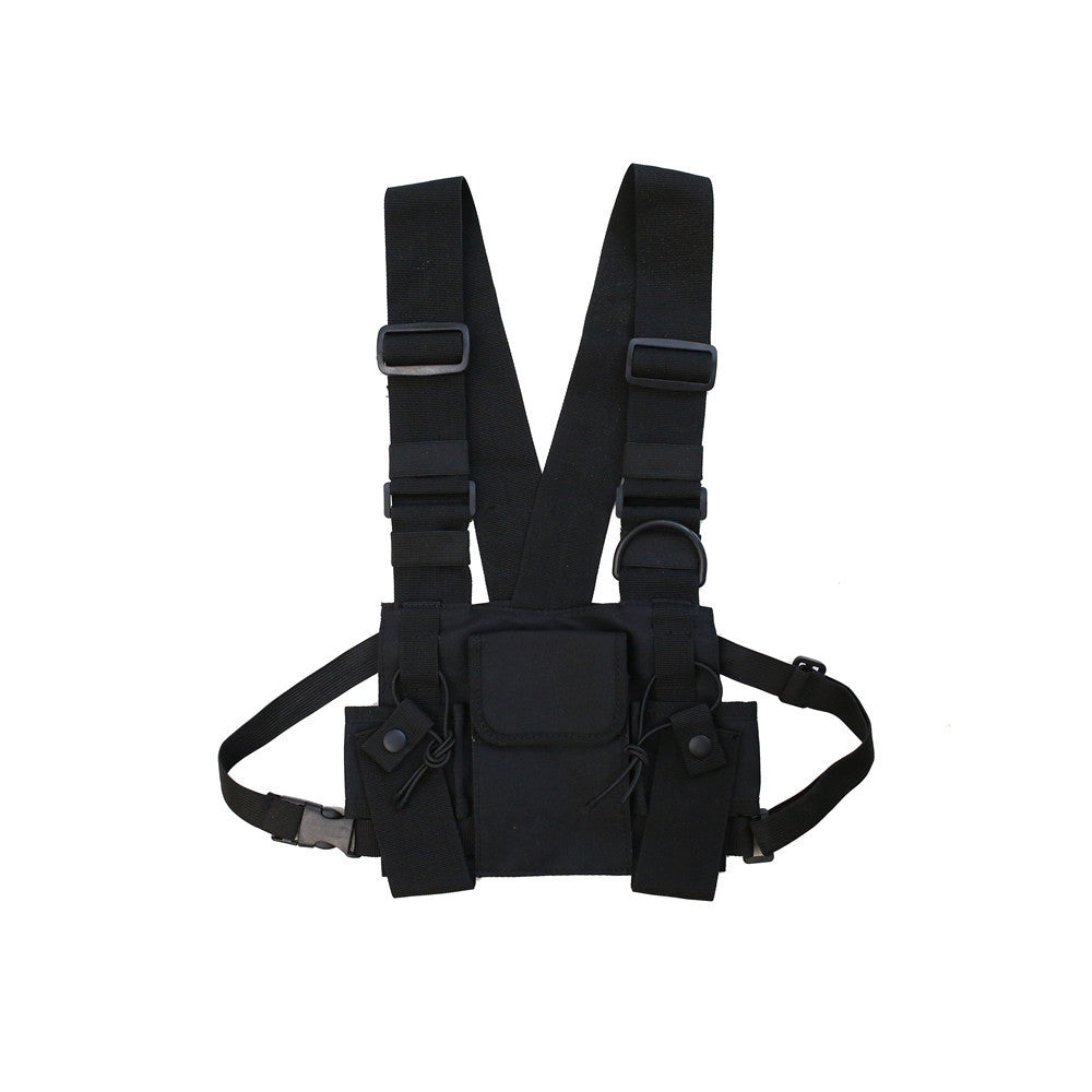 Multifunctional Hip Hop Tactical Tooling Vest Style Chest Bag