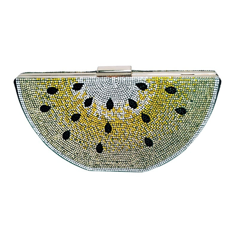 Women’s WATERMELON 🍉 Rhinestone Crystals Cocktail Xmas Evening Bag Purse Clutch - Dinner Ladies Handbag Diamond Clutch bag party Dress Evening Bag Handbag purse - free Uk delivery