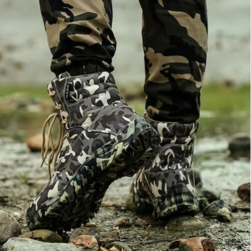 WATERPROOF COMBAT ARMY SPEC OPS BOOTS MENS BOYS MTP MULTICAM CAMO BIKER FOOTWEAR - ANTI SKID - Non slip - Anti shock sturdy shoes - Waterproof Light Special Forces Combat Boots