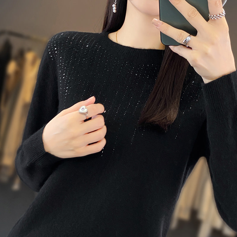 Stunning ❤️ Women Fashion Merino Wool rhinestones Cardigan Sweater Cashmere Knitted Jumper Dress TOP shirt - Best Christmas gift