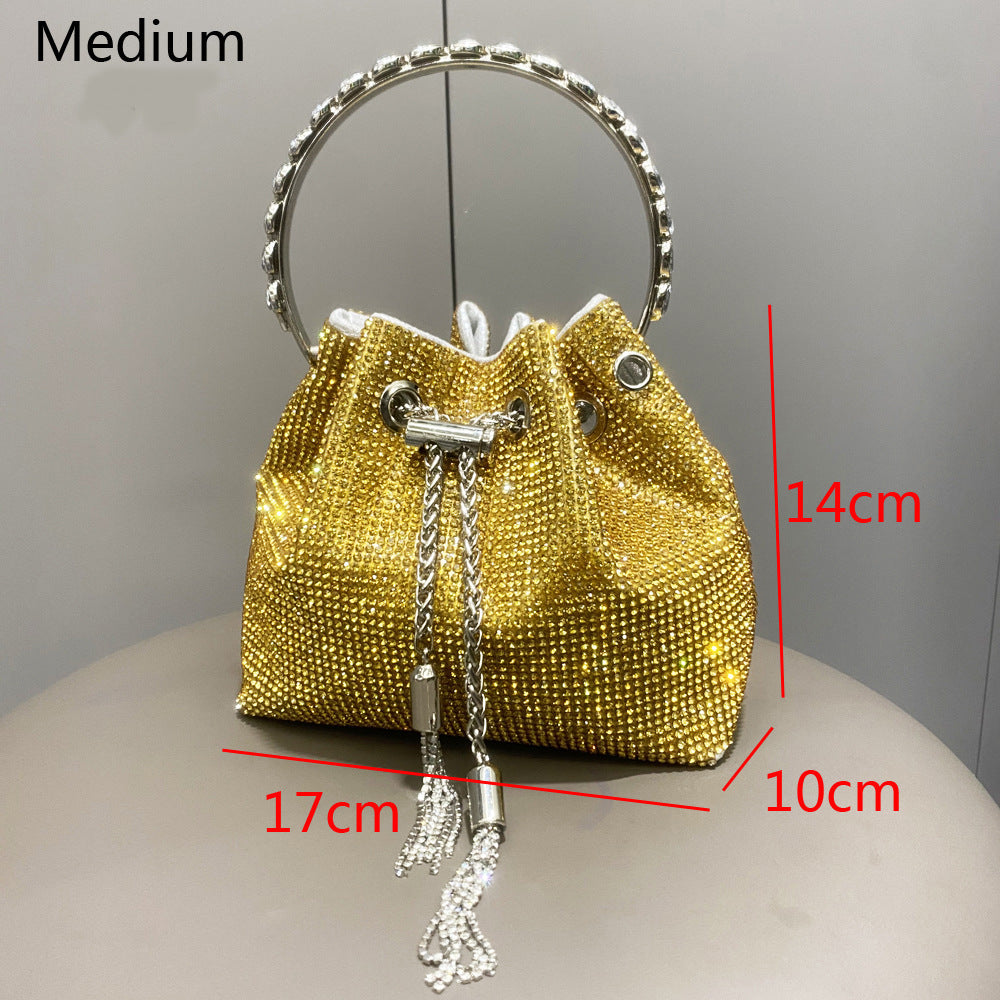 Women’s Fashion Metallic Shiny Diamonds rhinestones encrusted shoulder crossbody Top handle Handbag bag Tote pretty bag purse UK