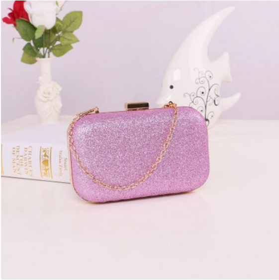 Women Evening bag - party Handbag Evening Clutch Bags - bags For Party New Women Chain Shoulder Bag Ladies Fashion Gold Clutch Box Bag Women Messenger bag - Christmas party bag - shiny silk clutch- Sale - Christmas gift