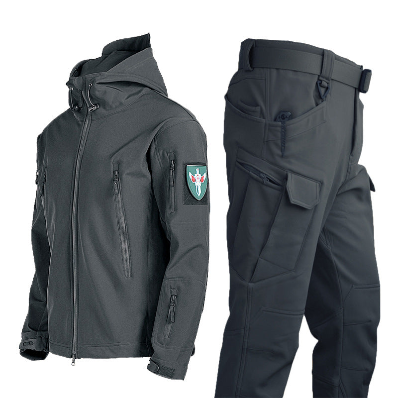 🔥Men’s Shark Skin Soft Shell Jacket & Pant Set Tactical Mountaineering Clothing - soft windproof Tracksuit set - plus sizes available- free uk delivery- best Christmas gift / Christmas special