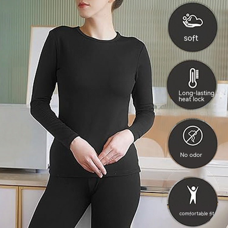 Women's Fashion Round Neck Thermal Underwear Suit