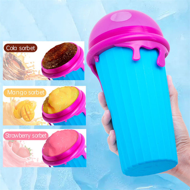 500ml Large Capacity Slushy Cup Summer Squeeze Homemade Juice Water Bottle Quick-Frozen Smoothie Sand Cup Pinch Fast Cooling Magic Ice Cream Slushy Maker Beker Kitchen Gadgets - TRENDING