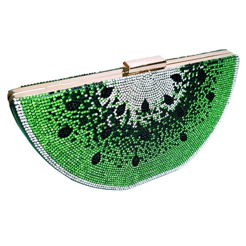 Women’s WATERMELON 🍉 Rhinestone Crystals Cocktail Xmas Evening Bag Purse Clutch - Dinner Ladies Handbag Diamond Clutch bag party Dress Evening Bag Handbag purse - free Uk delivery