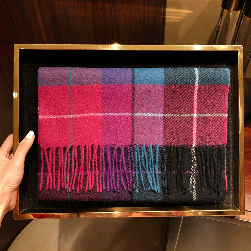 Edinburgh Scotland Edinburgh Plaid Scarf Winter New Wool Cashmere Warm