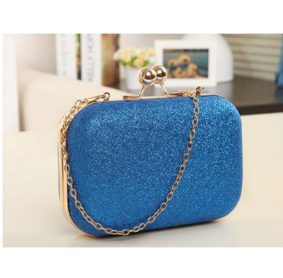 Women Evening bag - party Handbag Evening Clutch Bags - bags For Party New Women Chain Shoulder Bag Ladies Fashion Gold Clutch Box Bag Women Messenger bag - Christmas party bag - shiny silk clutch- Sale - Christmas gift