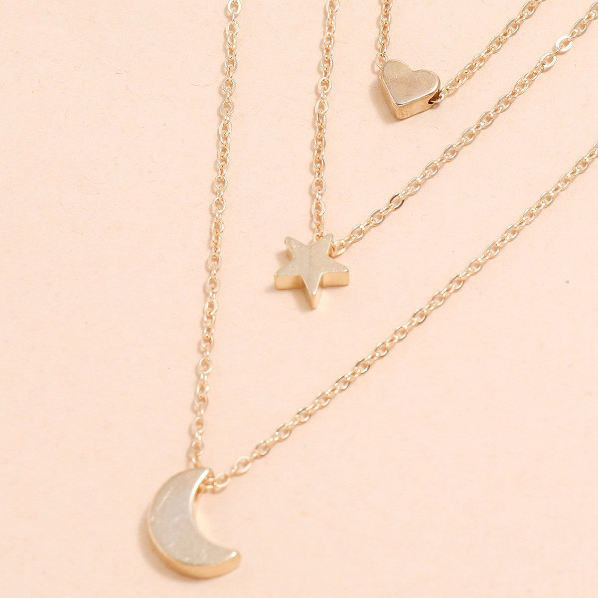 Shang Multi-layer Star Moon Love Pendant Necklace