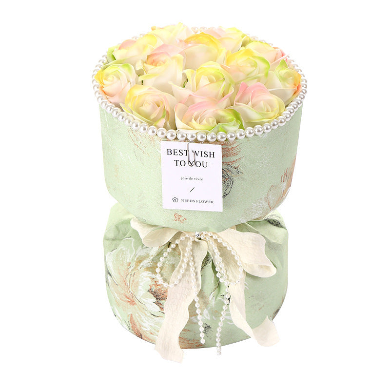 Hot selling - premium Collections Handcrafted Pretty Soap Rose Flowers Bouquet - Finished Product - Best Gift for any occasion