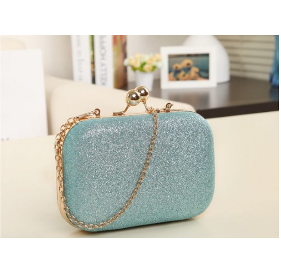 Women Evening bag - party Handbag Evening Clutch Bags - bags For Party New Women Chain Shoulder Bag Ladies Fashion Gold Clutch Box Bag Women Messenger bag - Christmas party bag - shiny silk clutch- Sale - Christmas gift