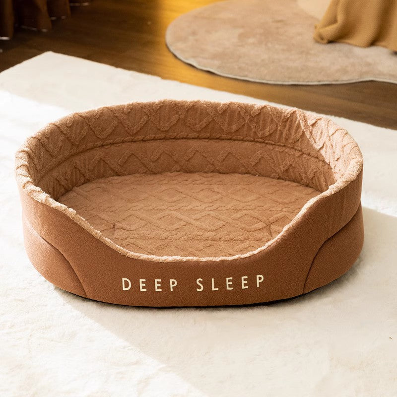 Trending Now ⭐️⭐️⭐️⭐️⭐️ Pets Comfy VELVET Bed / Nest with Cushion - Warm Thick Quality Sponge bed - Dog bed - Cat Bed - Nest Small Removable And Washable - Deep sleep Quality pets bedding set -Bed with mattress - Pets supplies - S/M/L/XL - Pets Food -Free