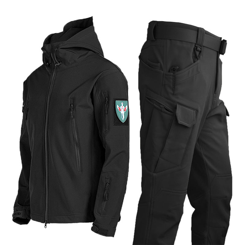 🔥Men’s Shark Skin Soft Shell Jacket & Pant Set Tactical Mountaineering Clothing - soft windproof Tracksuit set - plus sizes available- free uk delivery- best Christmas gift / Christmas special