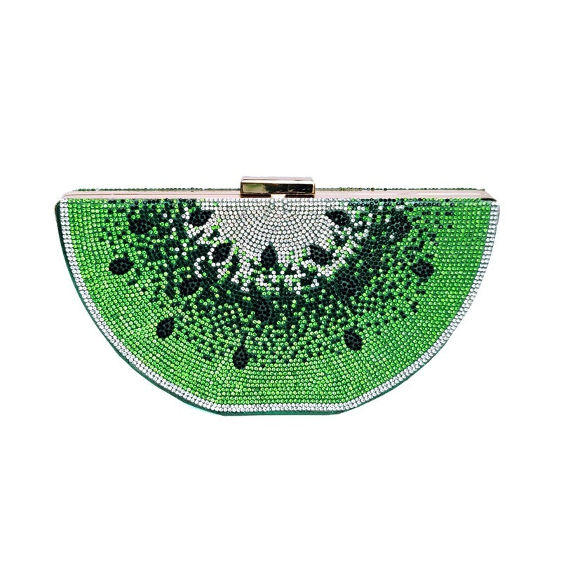 Women’s WATERMELON 🍉 Rhinestone Crystals Cocktail Xmas Evening Bag Purse Clutch - Dinner Ladies Handbag Diamond Clutch bag party Dress Evening Bag Handbag purse - free Uk delivery