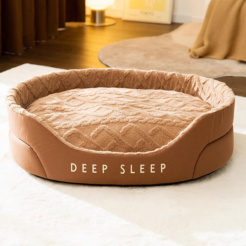 Trending Now ⭐️⭐️⭐️⭐️⭐️ Pets Comfy VELVET Bed / Nest with Cushion - Warm Thick Quality Sponge bed - Dog bed - Cat Bed - Nest Small Removable And Washable - Deep sleep Quality pets bedding set -Bed with mattress - Pets supplies - S/M/L/XL - Pets Food -Free