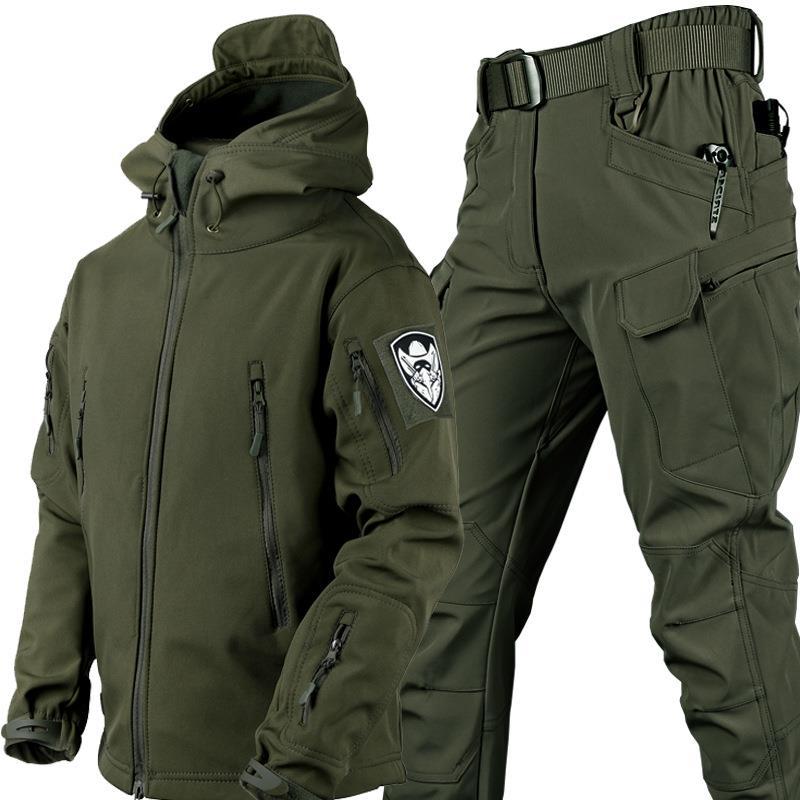 Men’s Tactical combat waterproof Activewear Jacket coat & Pant set - Full Tracksuit - Best for skiing , hiking , hunting , sports , water sports , training Fishing, snowboard, diving etc etc Free UK Delivery