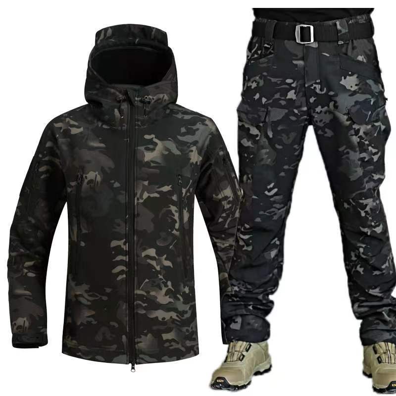 Men’s Tactical combat waterproof Activewear Jacket coat & Pant set - Full Tracksuit - Best for skiing , hiking , hunting , sports , water sports , training Fishing, snowboard, diving etc etc Free UK Delivery