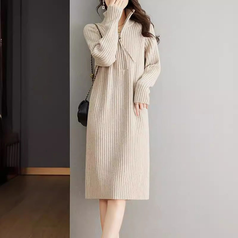 CHRISTMAS SALE 🌈 Women's Bedford Cord Sweater Dress Stand Collar Zipper Autumn & Winter Turtleneck Loose Knitted Sweater Dress- Free size / Free UK delivery : https://www.ebay.co.uk/itm/315526661610?mkcid=16&mkevt=1&mkrid=711-127632-2357-0&ssspo=WglvGyRx