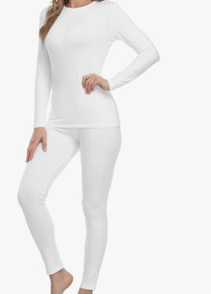 Women's Fashion Round Neck Thermal Underwear Suit