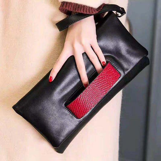 Genuine Leather Clutch Bag Female Graceful & Fashionable Envelope Evening Formal dinner bag