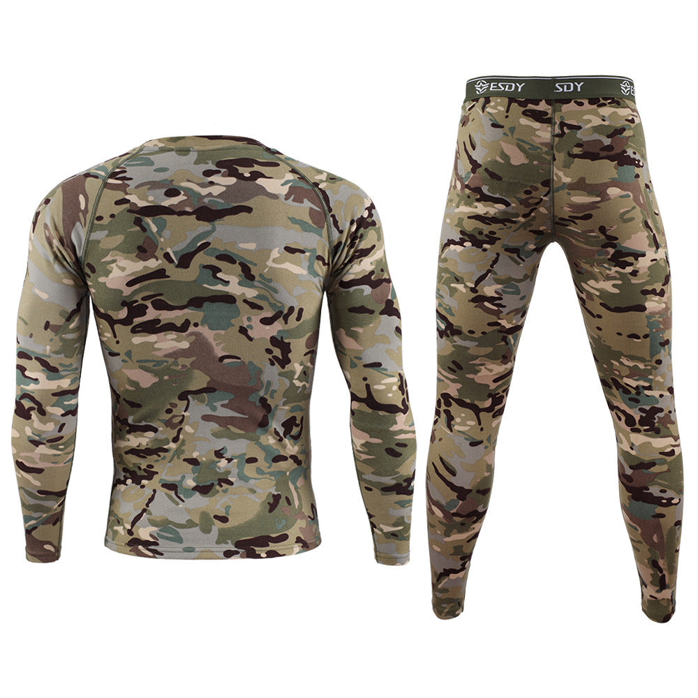 ESDY Men's Exercise Camouflage Dralon Thermal Underwear underpants undershirt body-warmers Suit