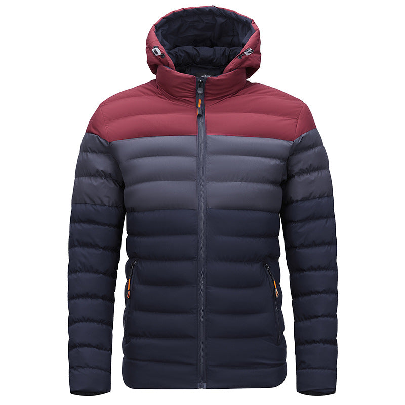 Waterproof Gradient Men Women Winter Jacket Warm Rain Coat With Removable Hood - winter coat - Christmas special - Christmas sale - Men’s Fashion Casual Designer coat