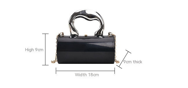 Classic Style Candy Color Acrylic Chain Crossbody Bag For Women