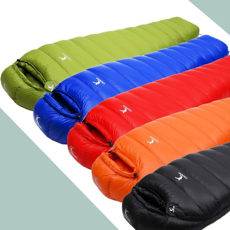 Ultralight Mummy Goose Down-filled Hydrophobic Sleeping Bag 400g-3000g Tactical military Hiking hunting Mountaineering Camping - polar Snow sleeping bag pods Uk USA free delivery available x